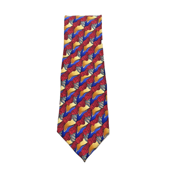 Cocktail Collection Men's Silk Tie Necktie Scotch On The Rocks Colorful Abstract - Picture 1 of 6